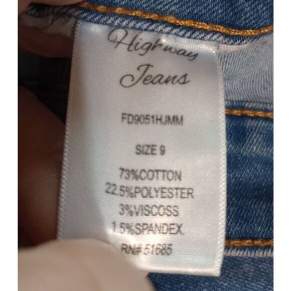 Highway Jeans Ladies‎ 9 High Rise Skinny Light Wash Tie Bottom Hem Distressed - Picture 7 of 8